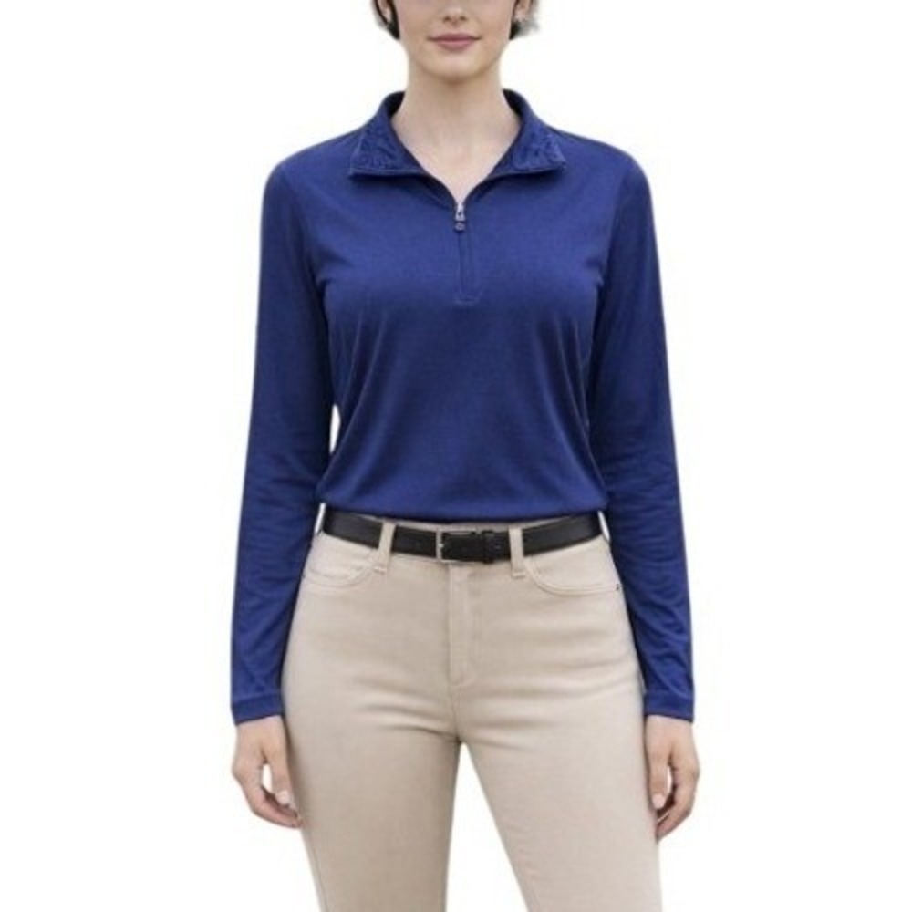 32 Degrees Heat Navy Blue Women's Activewear Base Layer 1/4 Zip Pullover M